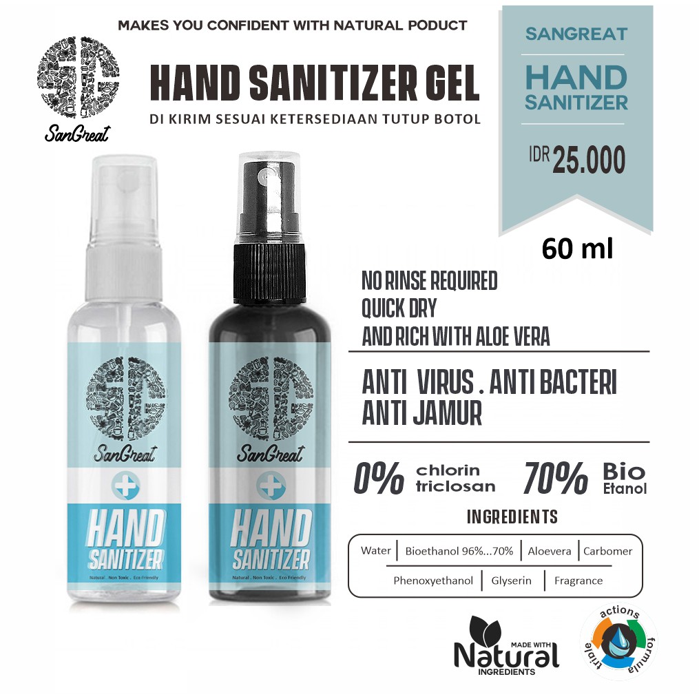 Bundling SanGreat Hand Sanitizer Gel &amp; Toilet Seat Sanitizer Spray