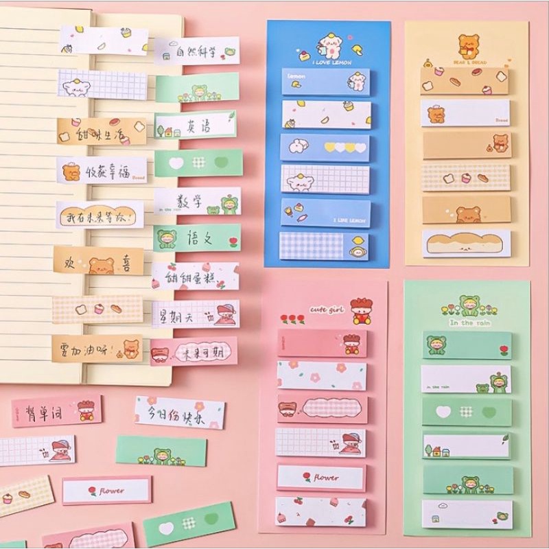 

MEMO STICKY NOTES WARNA WARNI KARAKTER