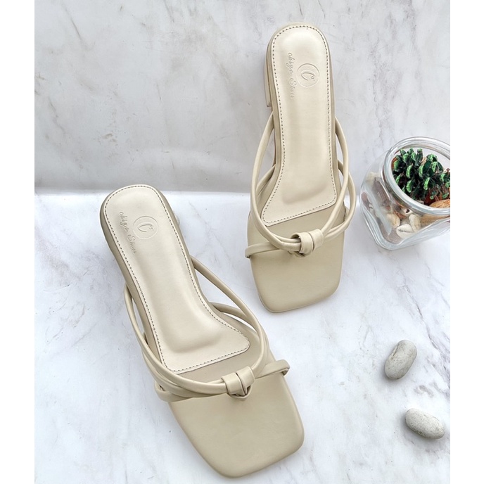 Sandal Hak tahu 3cm Chiyoshoes sendal wanita heels