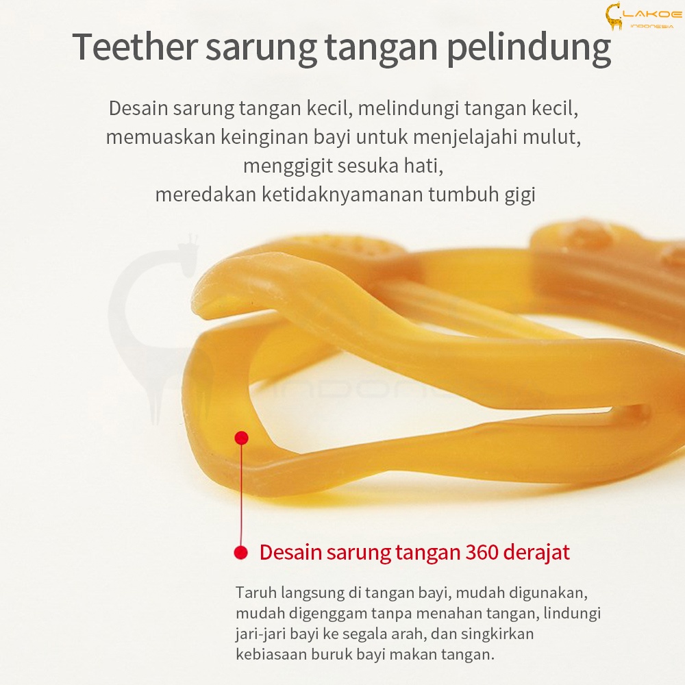 Lakoe Mainan teether bayi Gelang gigitan bayi Bahan silikon BPA FREE