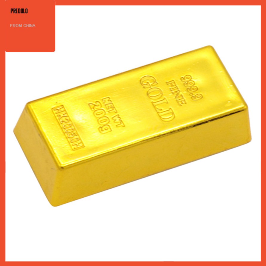 999.9 Gold Bar Bullion Properti Sulap Bahan Plastik Untuk Dekorasi Meja