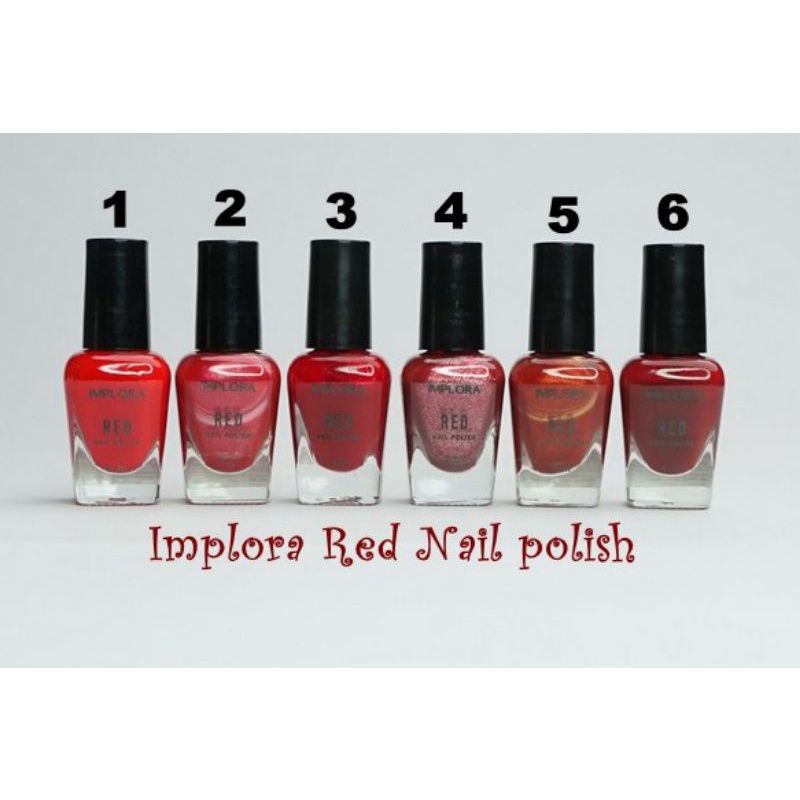 KUTEK IMPLORA NAIL POLISH MERAH HARGA PER BOTOL 8 ML