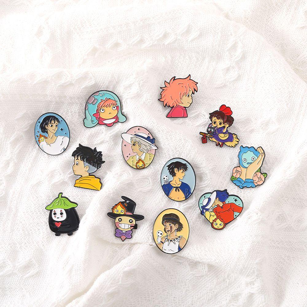 Mxbeauty Lapel Pin Perhiasan Ponyo Cosplay Jaket Pin Ransel Pakaian Dekorasi Decor Badge Lencana Pin Anime Badge