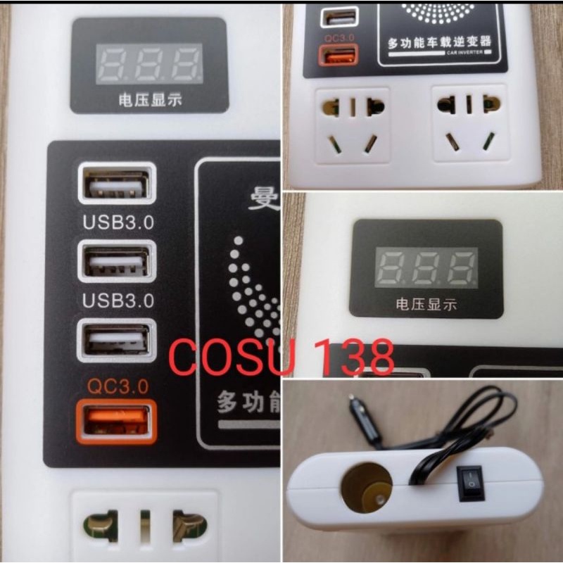 Power Inverter Mobil Universal DC 12 Volt 24 Volt To Ac 220 Volt