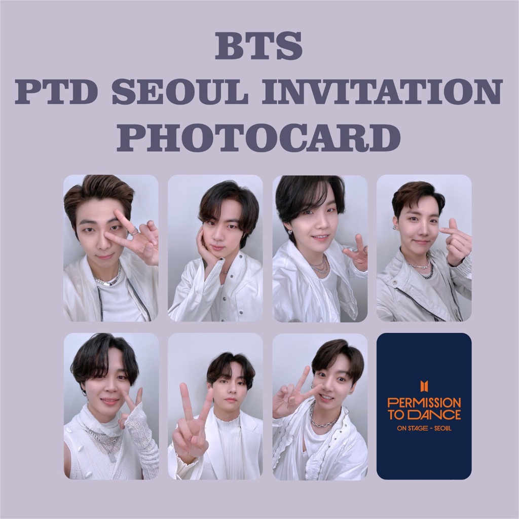 PHOTOCARD BTS PTD IN SEOUL INVITATION