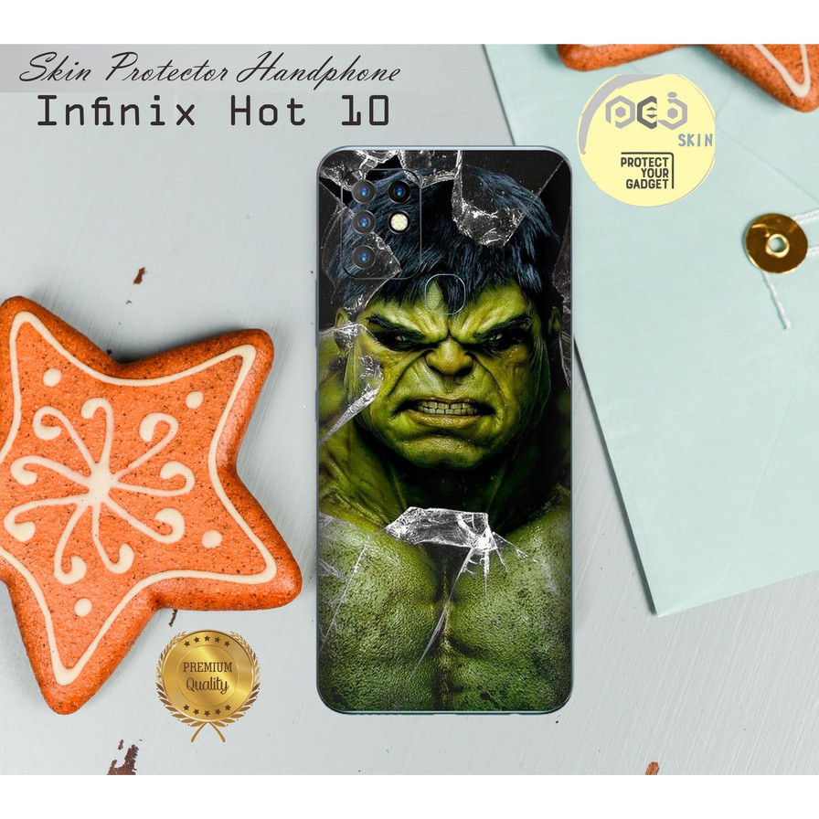 Garskin HP Infinix Hot 10 motif Hullk - Free custom Motif