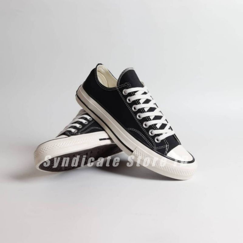 CONVERSE 70s Low PREMIUM 1:1 (BONUS KAOS KAKI + PAPERBAG) Chuck Taylor All Star Black White