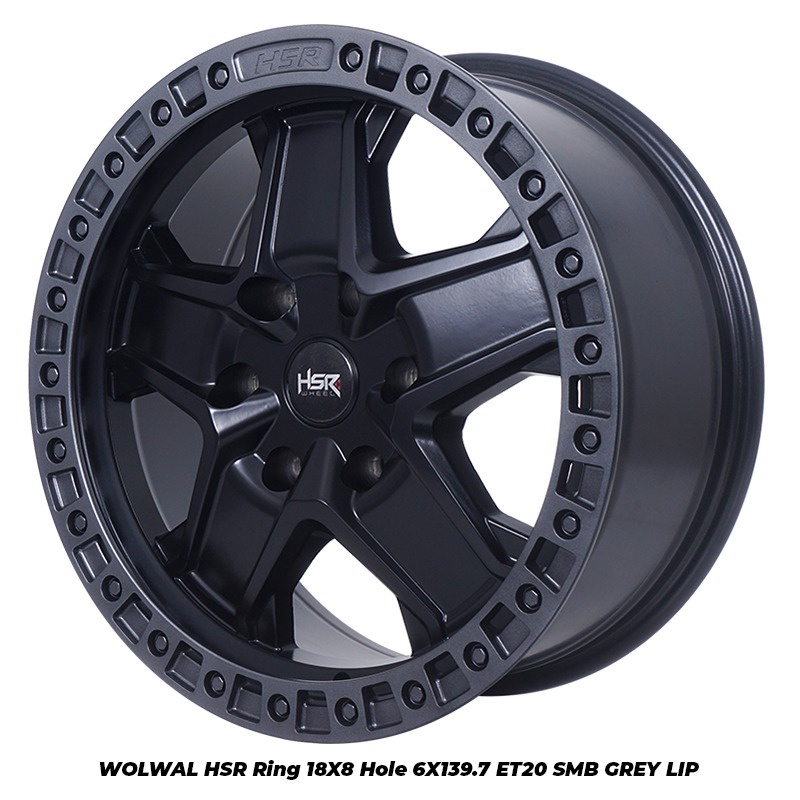 Velg Mobil Ring 18 HSR WOLWAL Velg Offroad R18 Fortuner Pajero Ranger MUX Gratis Kirim