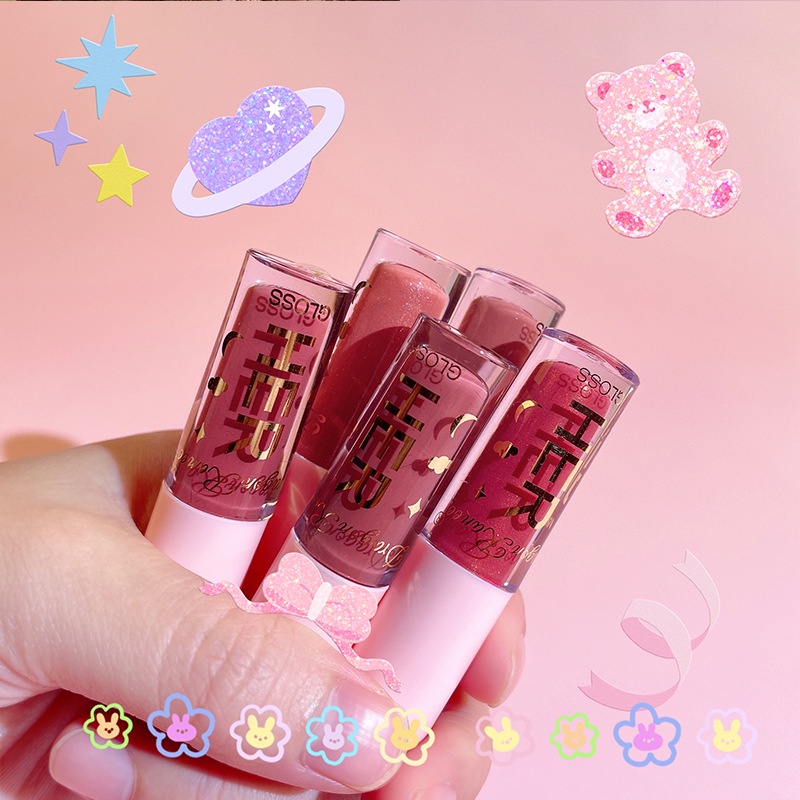 ( Terbaru ) Her Dragon lip gloss bibir moisturizing lip glow Warna Glossy Lip Gloss Lipstick Lip Plumper Korean LipGloss Korean Lip Gloss