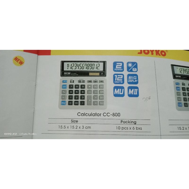 

kalkulator joyko cc 800