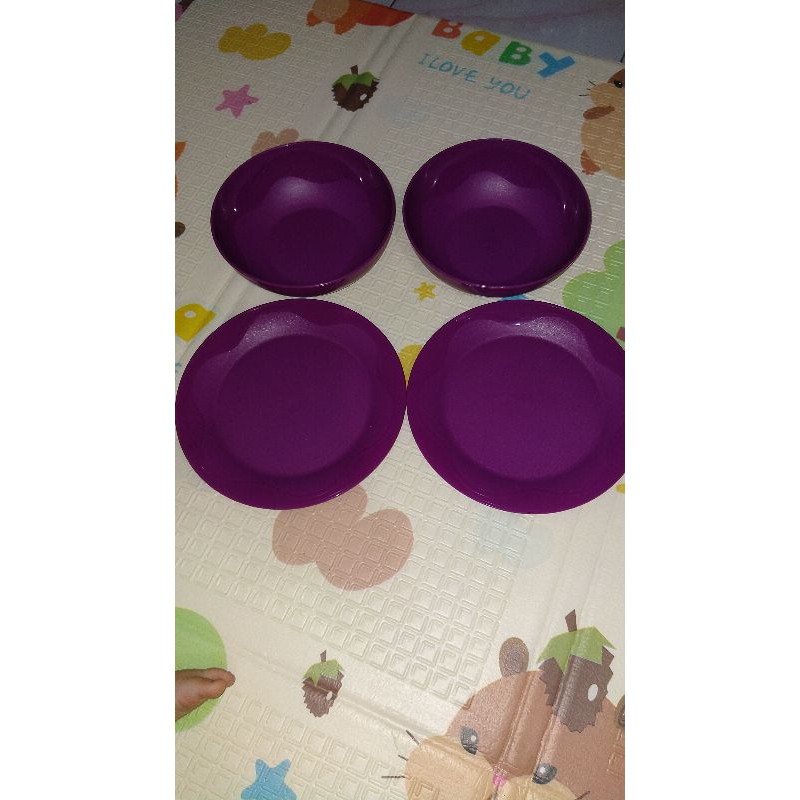 TUPPERWARE 1 SET MANGKUK+PIRING