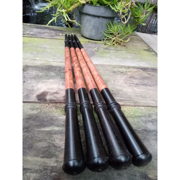 Tongkat Komando Kombinasi Kayu Hitam vs Setigi