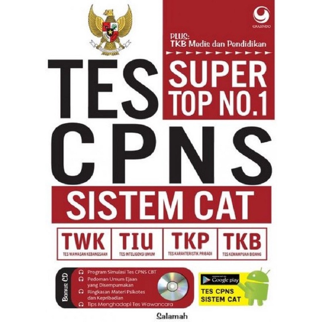 

GRATIS ONGKIR SUPER TOP NO.1 TES CPNS SISTEM CAT + CD KPL080