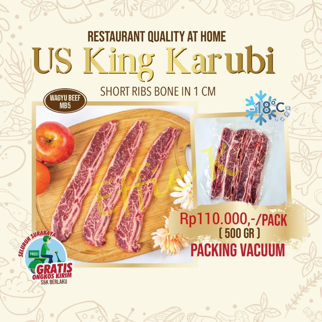 

US King Karubi (Short Ribs Bone In 1 cm)