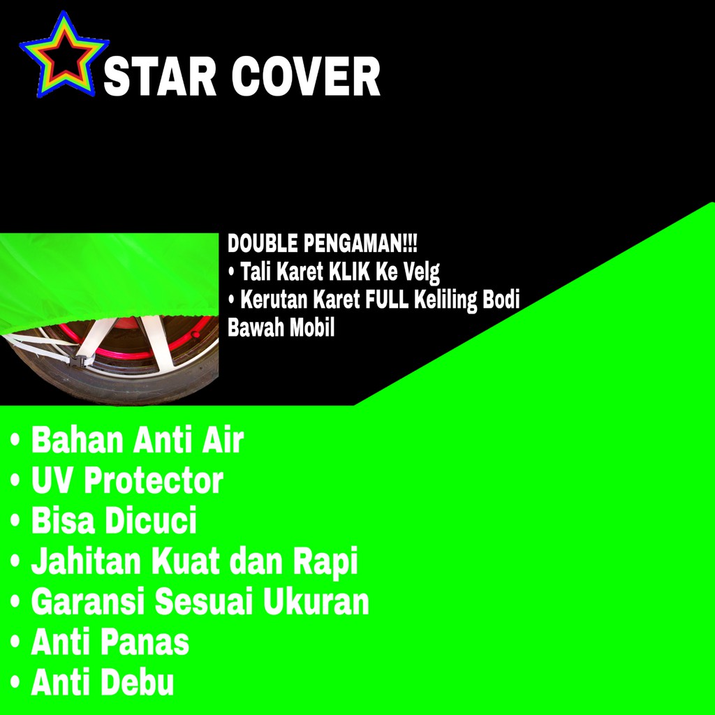 Sarung Mobil ALL NEW PAJERO SPORT Polos HIJAU Body Cover Penutup Pajero PREMIUM Hijau