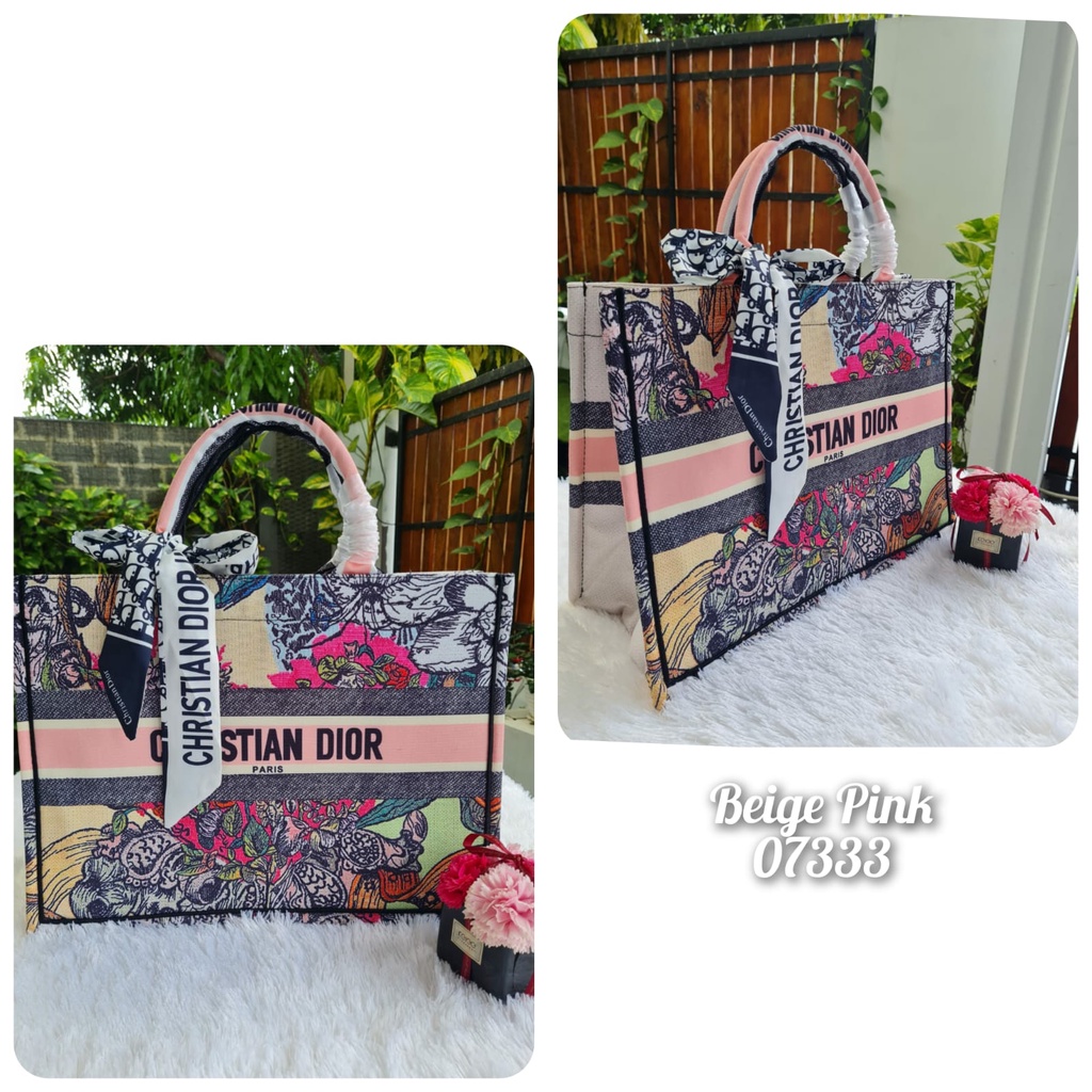 Tote Bag OBLIQUE  FULL EMBOSS Import Premium Kode  07333