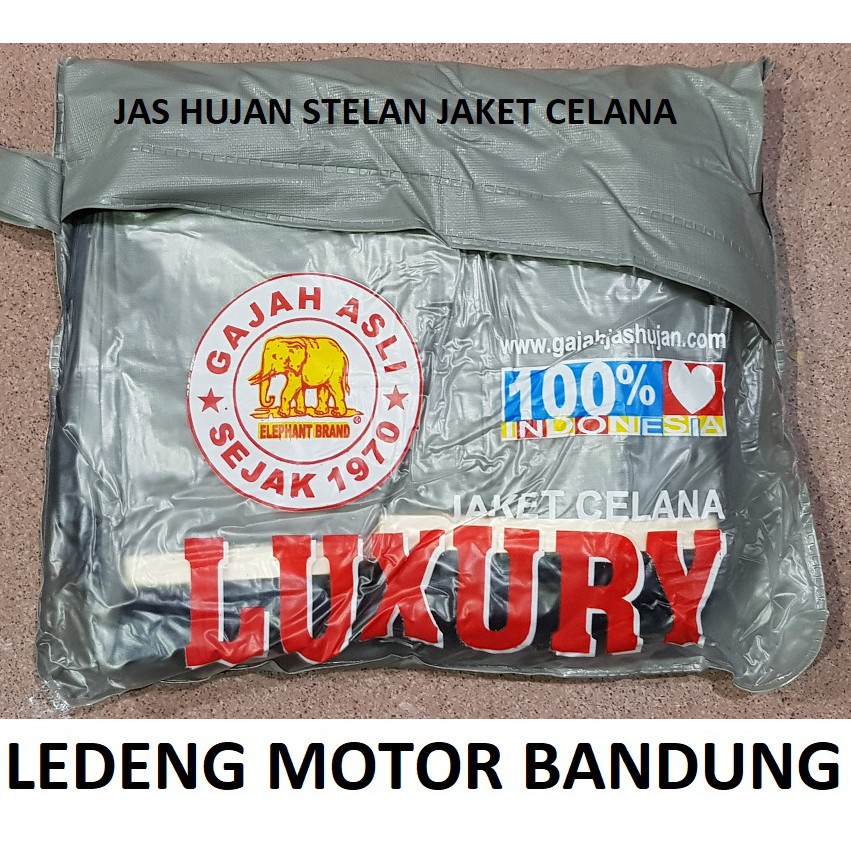 Jas Hujan Stelan Jaket Celana Elephant Gajah Asli Luxury