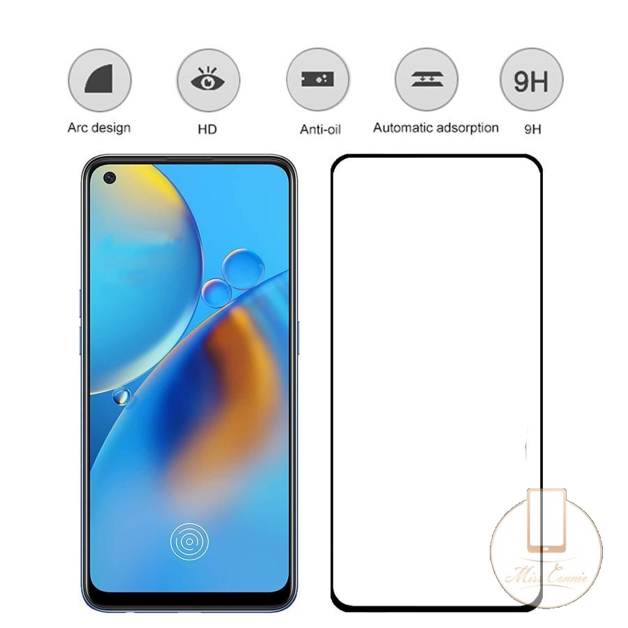 1-3pcs 9D Full Cover Tempered Glass Untuk Oppo A17 A57 A7 A5s A12 A11k A77s A77 A76 A96 A36 A78 A58 A58x A74 A16k A74 A95 A16k Reno 7z 8T 8 6 6z Pelindung Layar