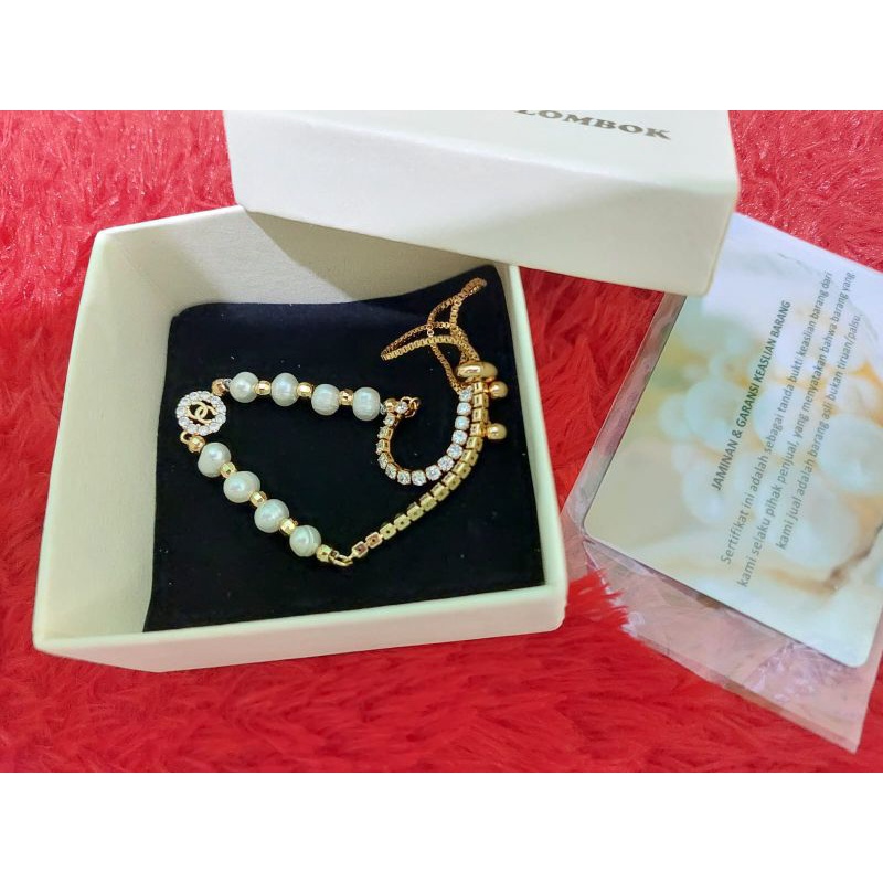 Gelang Serut Mutiara Lombok