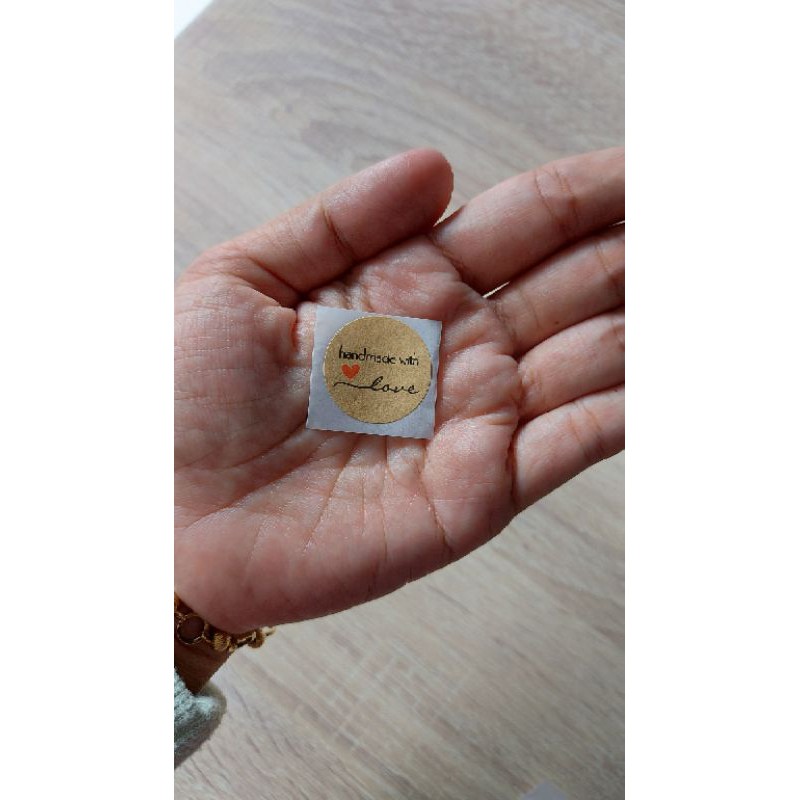 

1 BIJI STIKER HANDMADE WITH LOVE IMPORT ORIGINAL STIKER KUE STIKER LUCU MURAH ASLI REKAT