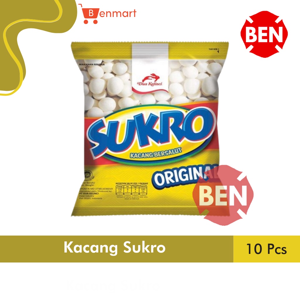 

Kacang Sukro Dua Kelinci 1 Pak Renceng 10 Bungkus 20gr / Eceran 1000