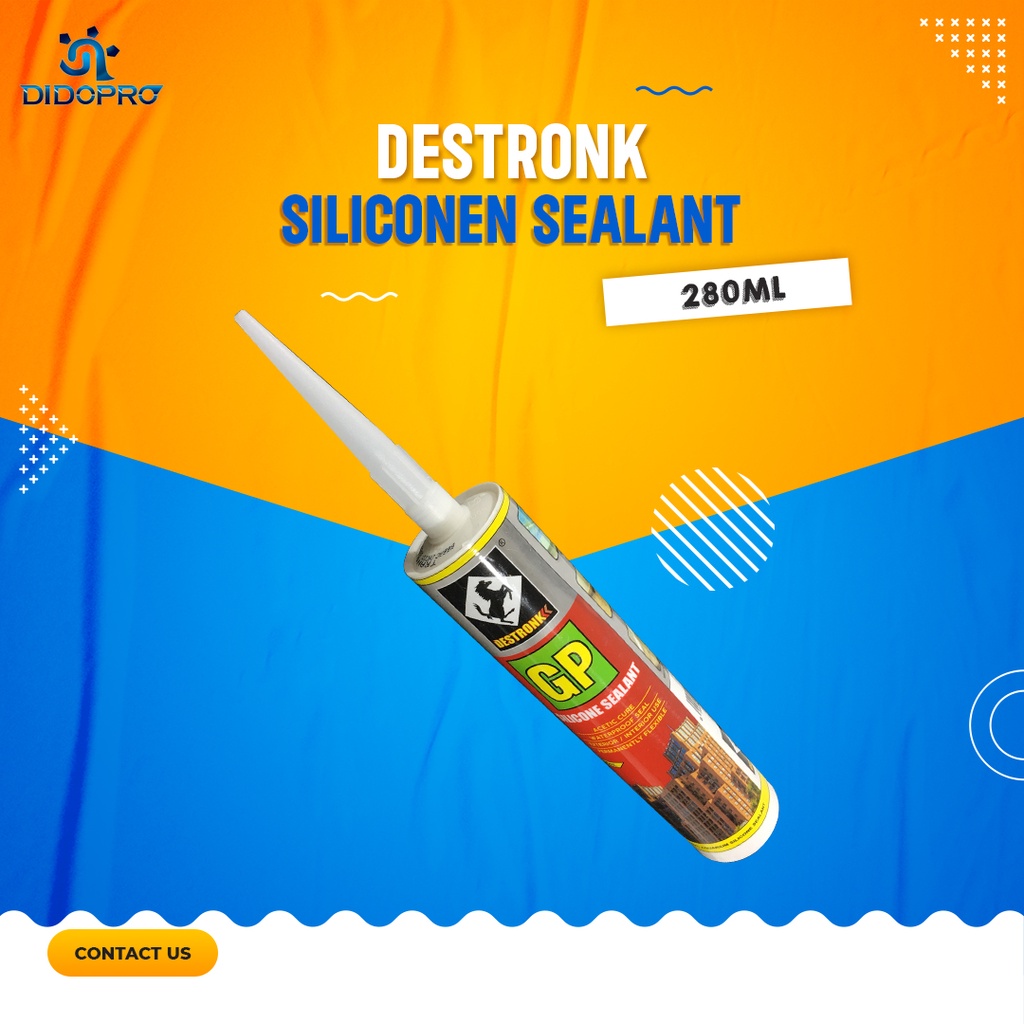 LEM SEALANT DESTRONK Kaca Akrilik Sealen Botol Tabung Tembak Silikon Silicone Clear