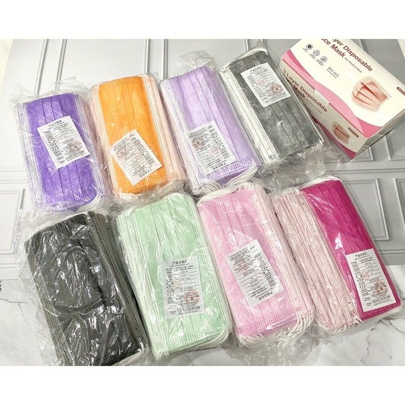 HC Masker Earloop Warna Warni 3Ply Masker Disposable 50 Pcs Facemask Kesehatan 3 Ply Kemasan Box-5