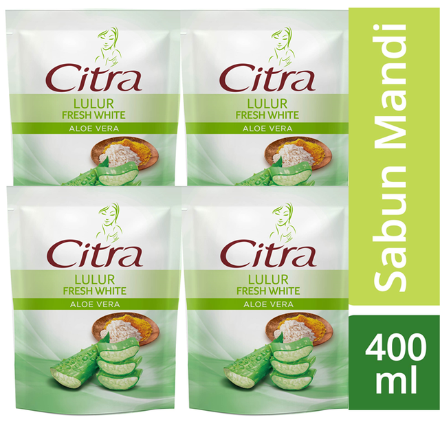 Citra Lulur Fresh Aloe Vera Body Wash 4 x 400 mL