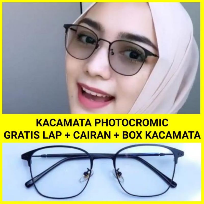 Kacamata Photocromic Kotak Besi Pria Wanita 1924