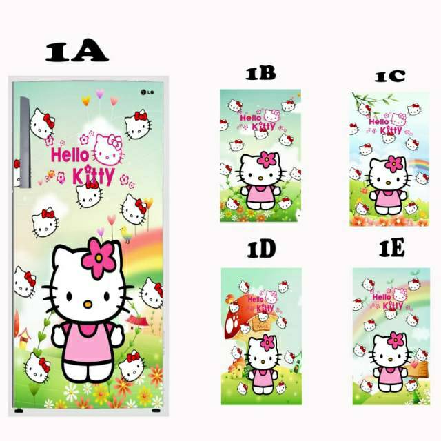 Sticker kulkas 1 pintu & 2 pintu MOTIF HELLO KITTY