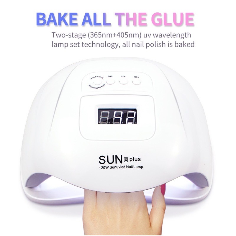 SUN X PLUS 120W  UV Lamp Gel Nail Lamp LED / Pengering Kutek Gel Nail Dryer