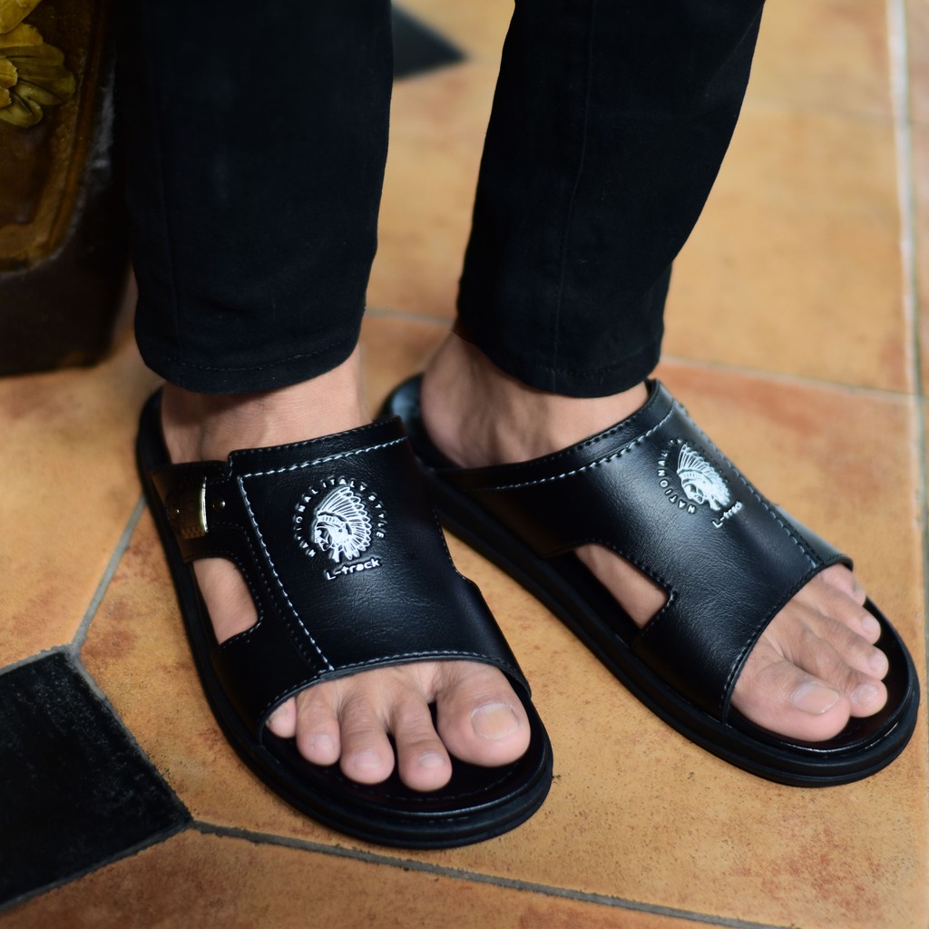 Sandal kulit pria / sandal pria L-track neo