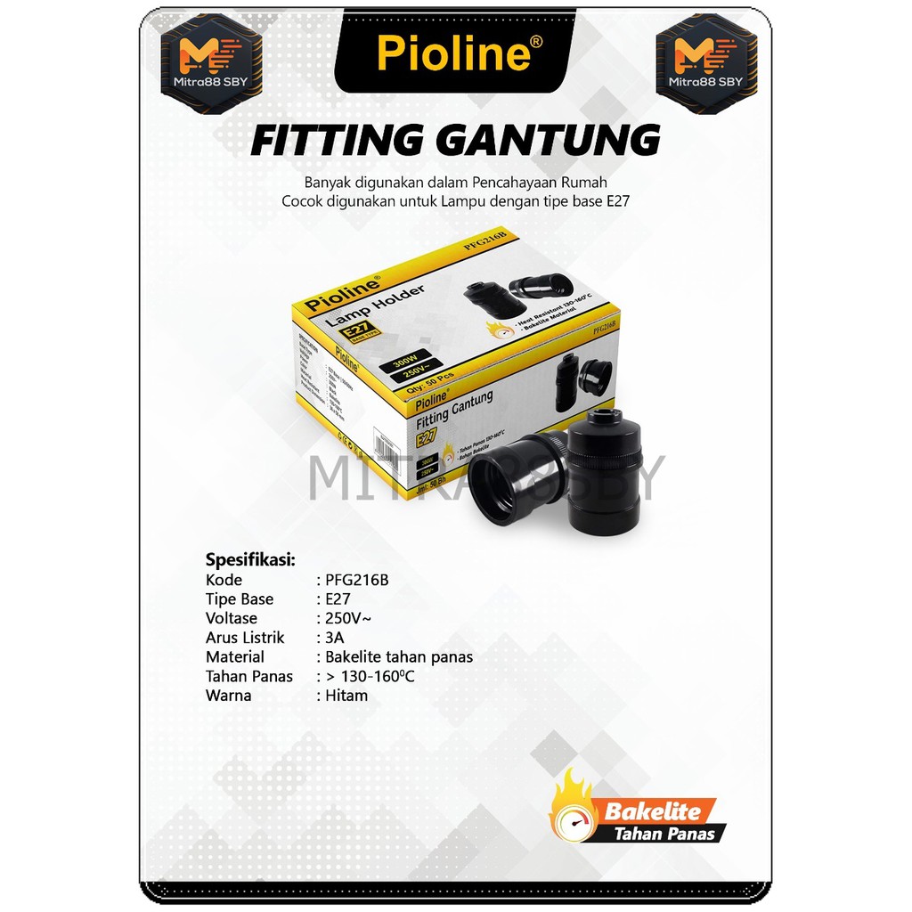 Mitra88sby fitting gantung drat e27 Visalux