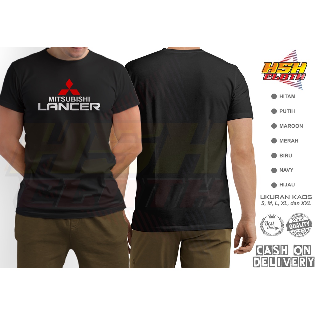 Baju Kaos Distro Lancer Evo Logo Otomotif Bisa Custom - HSHCloth