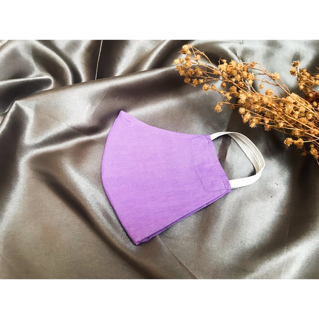 Masker Kain Katun Dewasa Earloop (Lilac)