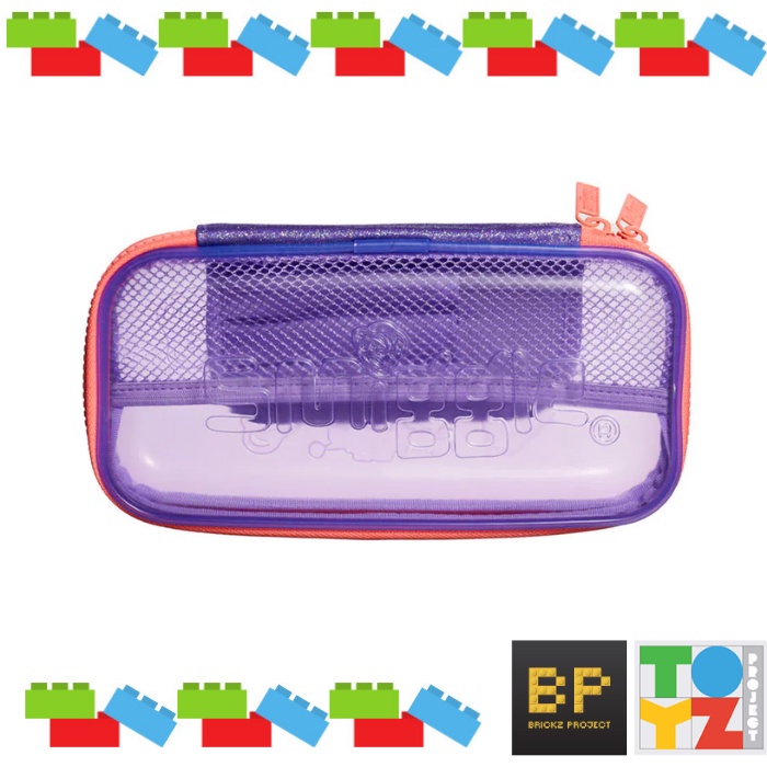 Smiggle Pencil Case Hardtop SML See Thru Squig Purple