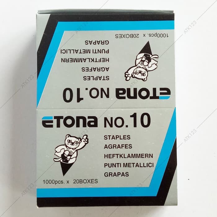 KeiKei 1 Pack (20 Box Kecil) Isi Staples Etona no. 10