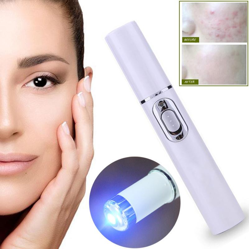 LAIKOU Pen LED Biru Laser Penghilang Jerawat Blue Light Acne Treatment - KD-7910 - White