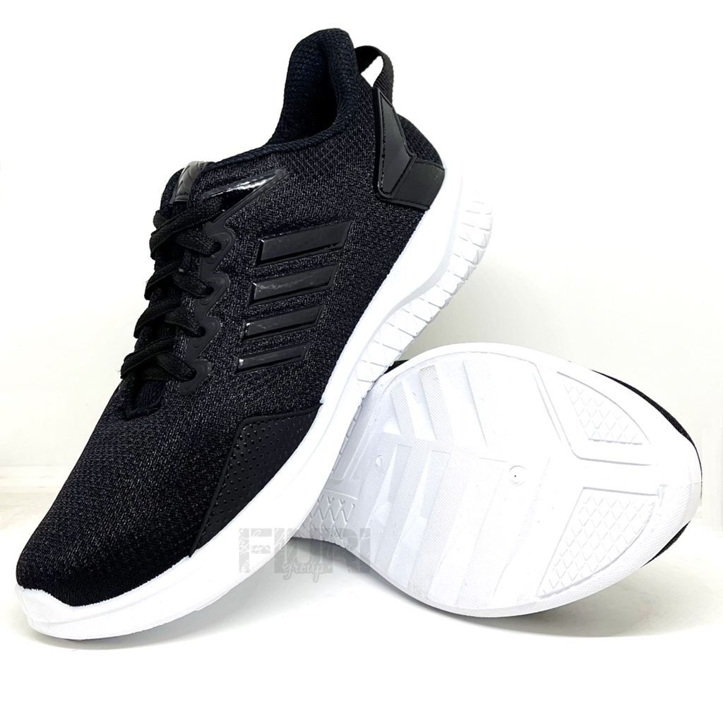 FIURI - Pro ATT Original - PI 600 HITAM PUTIH 39-44 - Sepatu Kets Pria - Sepatu Sneakers Pria - Sepatu Olahraga Sport Pria - Sepatu Casual - Sepatu Jogging Lari Fitness Gym Senam Pria - Sepatu Cowok - Sepatu Sekolah Bertali SD SMP SMA