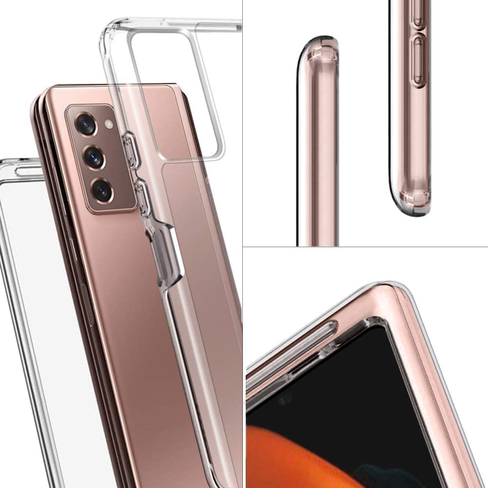 Soft TPU Transparent Case for Samsung Galaxy Z Fold 2 Front Back Protective Cover for Galaxy Z Fold2 Cases Shockproof