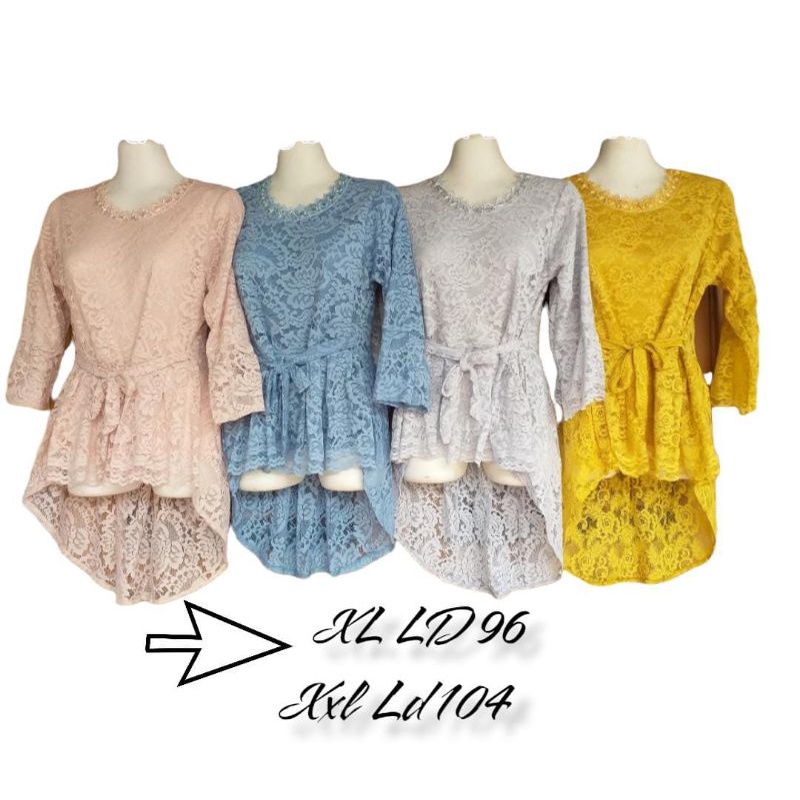 ATASAN BROKAT MODEL PINGUIN/KEBAYA BROKAT MODERN/KEBAYA MODERN WANITA/