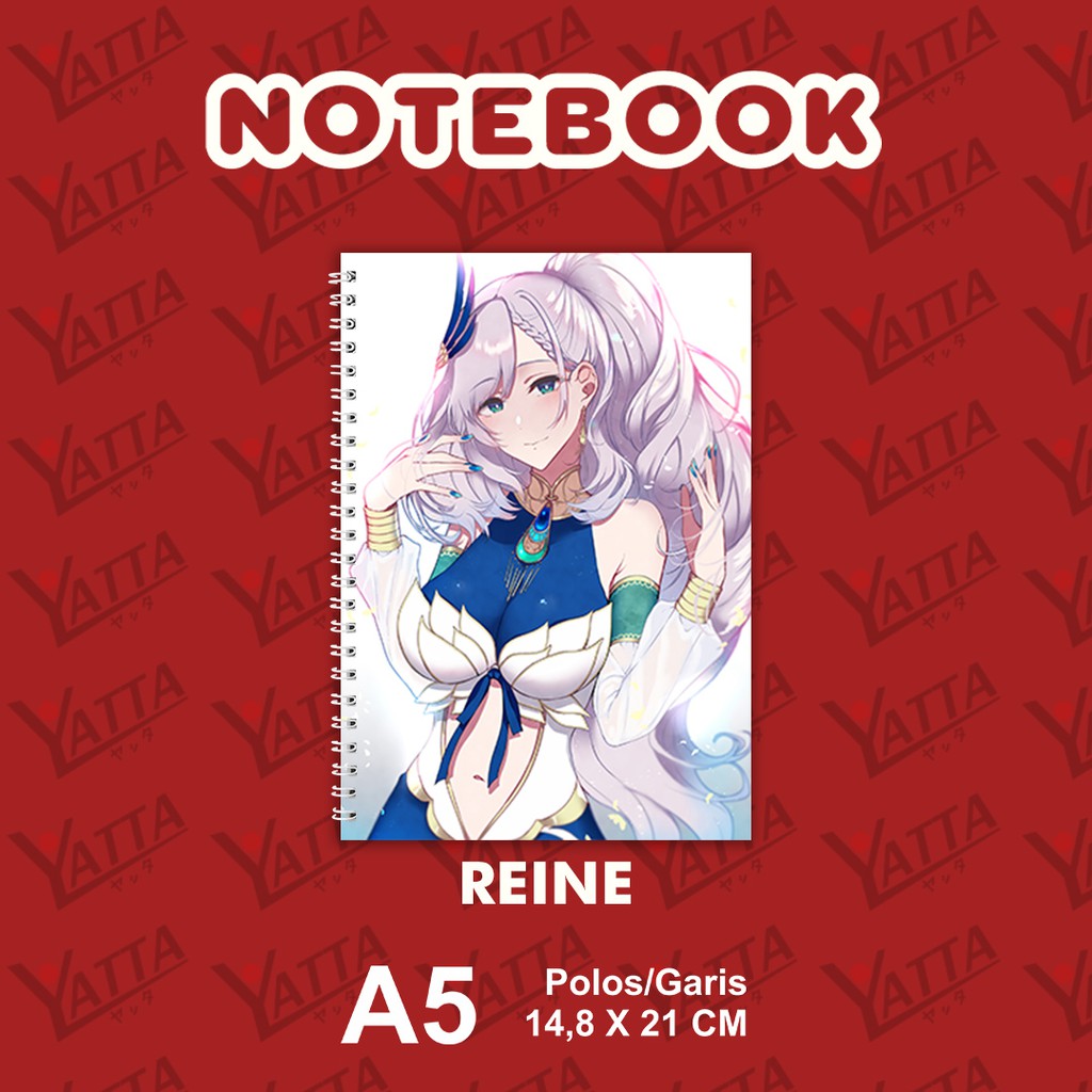 

Notebook Anime ukuran A5 14,6 cm x 21 cm Hololive ID - Reine