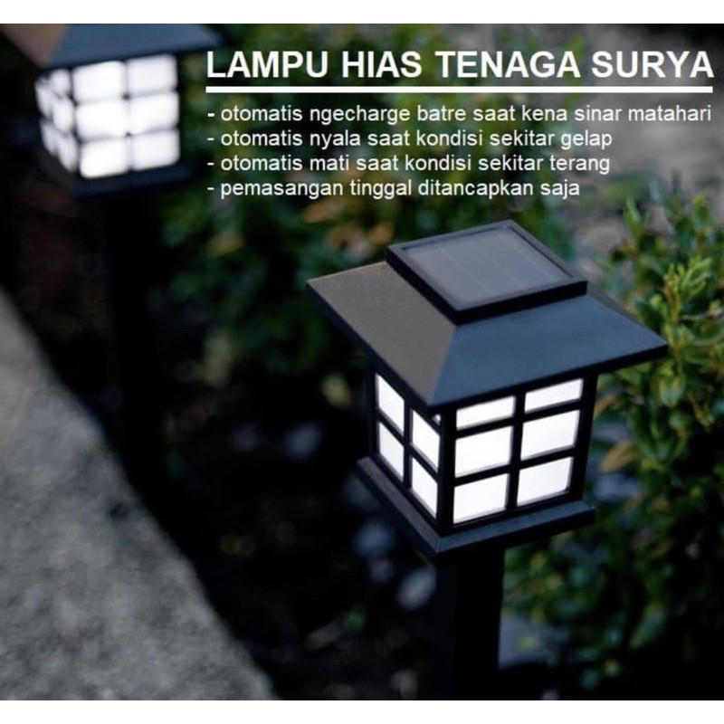 LAMPU TAMAN TENAGA SURYA SOLAR CELL LAMPU KEBUN LAMPU TANCAP