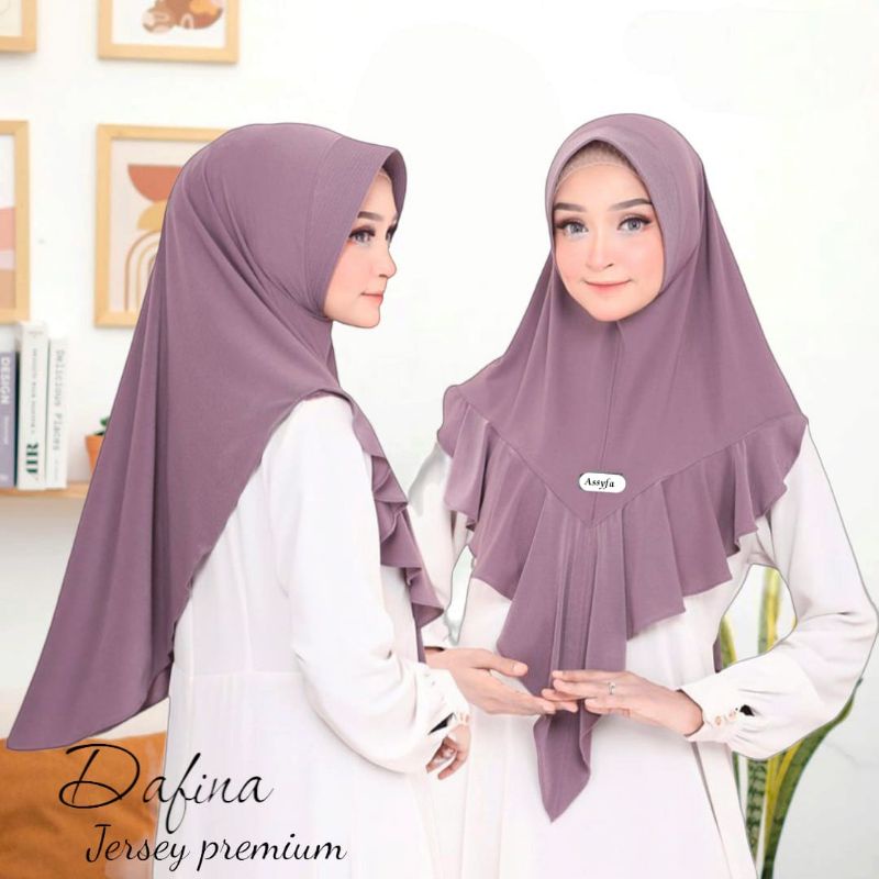 [Ori Assyifa] DAFINA••hijab instan pet••hijab instan jersey premium