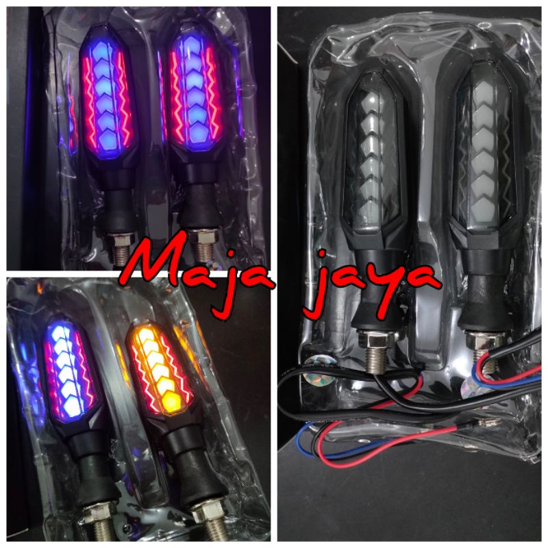 Lampu LED Sein Model Ulir Alis Running  Vario Vixion Aerox ADV Universal motor