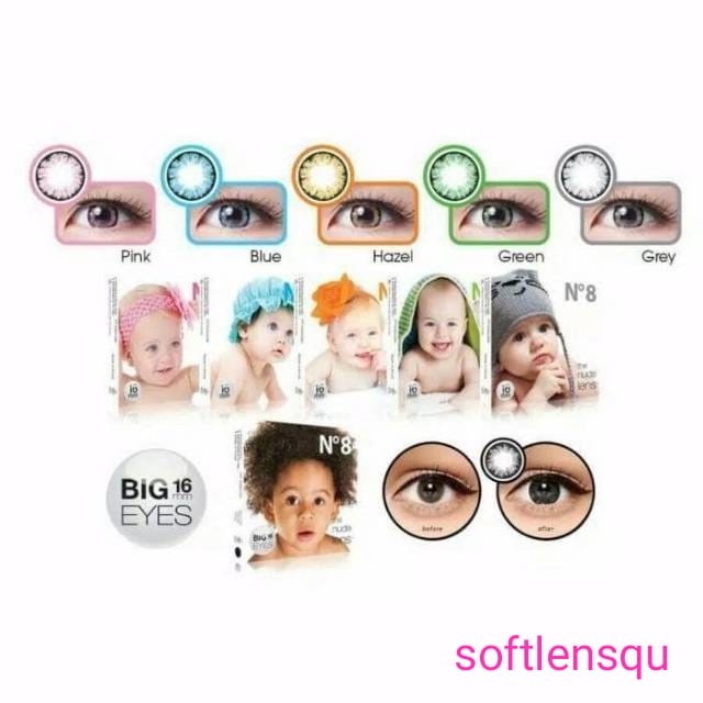 COD Softlens N8 by Exoticon Normal Big Eyes Dia 16mm + Lenscase