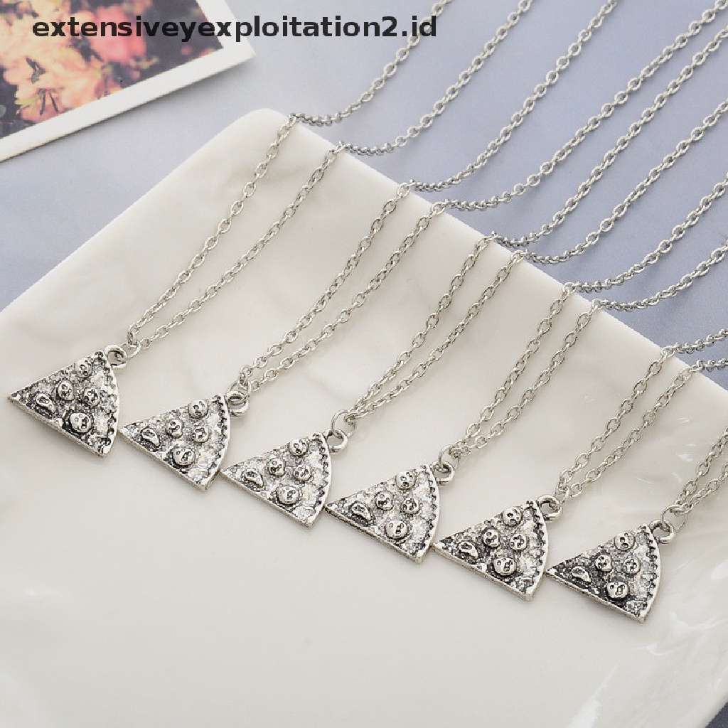 1 Kalung Rantai Dengan Liontin Pizza Vintage Untuk Wanita