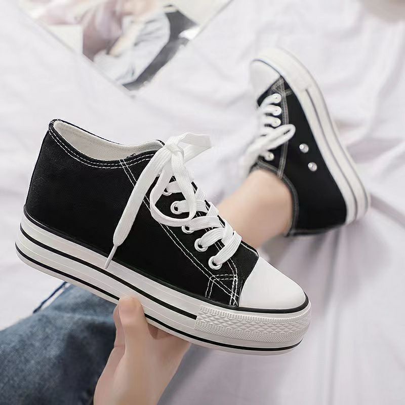 8.8 GA0591 SEPATU WEDGES WANITA KOREA BAHAN KANVAS ASLI IMPORT FASHION STYLIST BEST QUALITY P8056