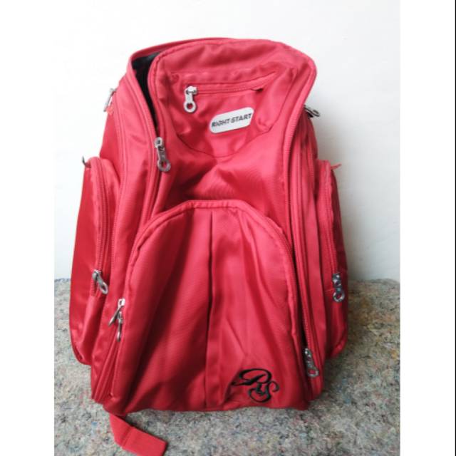 Preloved diaper bag right start merah