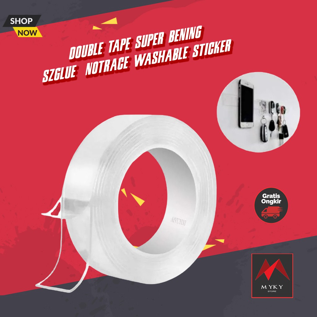

DOUBLE TAPE PEREKAT GANTUNGAN KUAT STICKER SZGLUE
